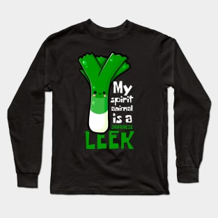 My Spirit Animal Is A Japanese Leek Funny Long Sleeve T-Shirt